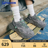 FILA FUSION斐乐女鞋BIANCO老爹鞋季新款硬糖鞋休闲鞋厚底运动鞋女 神秘灰/城堡灰-FC 39