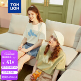 唐狮（TonLion）2025短袖T恤女半袖体恤chic宽松上衣