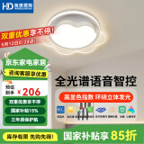HD 全光谱智能AI语音吸顶灯 led大客厅卧室灯防蓝光护眼防频闪 全光谱星光云朵灯/62W/50*5CM