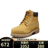 添柏岚（Timberland）经典6寸大黄靴户外男女防水真皮宽版 12909W女款-小麦色 40
