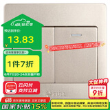 公牛（BULL）墙壁开关 G07系列 二开单控开关 86型面板G07K211C(U6) 香槟金