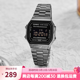 卡西欧（CASIO）手表 小春同款 情侣经典复古小方块 时尚学生表小金表520礼物 A168WGG-1B 男款