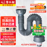 潜水艇厨房洗菜盆下水管拖把池延长加长水槽水池排水管防臭加厚单槽下水 A款-通用尺寸
