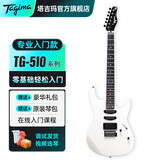 Tagima电吉他塔吉玛TG510 530 635单摇单单双男女初学者入门电吉他套装 TG510WV单单双【月光白】39英寸