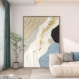 好久不见奶油风客厅装饰画简约抽象线条小众艺术高级感玄关壁画