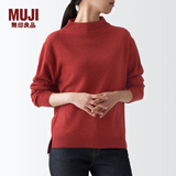 无印良品 MUJI 女式 牦牛绒混羊毛 高圆领毛衣女款春秋长袖针织衫BAC22A1A 红色 L (165/88A)