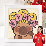 名遇钻石画幼儿园手工材料包学生男生手工制作diy画亲子手工钻石贴画带框儿童小礼物制作