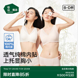 松山棉店小棉花内衣女养护文胸薄款大码无钢圈舒适大胸显小显瘦胸罩 【新款】水粉色 XL (B85/C85/D80)