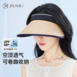 玖慕（JIUMU）防晒帽女遮阳帽太阳帽空顶帽草帽凉帽夏季户外遮脸防紫外线帽子女