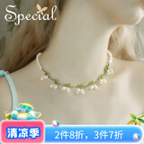 special手工项链一款多戴锁骨链淡水珍珠森系气质小众铃兰花 淡水珍珠森系项链
