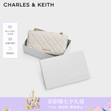 CHARLES&KEITH质感菱格链条小方钱包女包包女包生日礼物七夕礼物CK6-10680924 Cream奶白色 XS