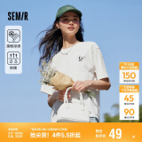 森马[凉感T]观园吉联名短袖T恤女抗菌宽松熊猫夏装潮109324100013