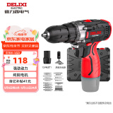 德力西（DELIXI）手电钻锂电钻电动螺丝刀家用充电式手钻电起子电批电动工具箱套装