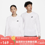 耐克(NIKE)春夏男长袖T恤 纯棉 运动休闲 经典简约 AR5194-100 白色L