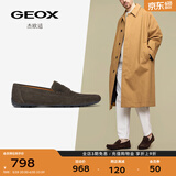 GEOX杰欧适男鞋2024年一脚蹬方头日常乐福鞋(豆豆鞋)U35CFB 深褐色C6021 41
