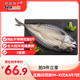 禧美海产 浅盐开背青花鱼2斤 2条装 去脏开背 盐渍青花鱼 海鲜水产