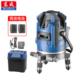 东成3线水平仪双电绿光高精度强光红外线激光水平仪FF06-21E2电池*2