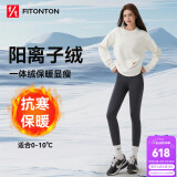 FitonTon鲨鱼裤加绒女外穿秋冬季加厚保暖打底裤提臀芭比弹力瑜伽裤 灰M