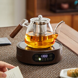 泥也煮茶壶玻璃煮茶器电陶炉2025新款茶具套装大容量轻音烧水壶高硼硅