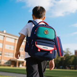 Edison小学生书包减负护脊反光大容量防泼水防下坠儿童双肩背包2313-1