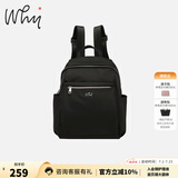 why双肩包女牛津帆布书包出差背包旅游布包实用生日礼物 黑色