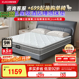 顾家家居 软硬两用床垫2cm天然乳胶三区整网独立弹簧席梦思1.8米 M1016