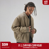 CHINISM CH基础款飞行员夹克外套男秋冬加厚棉衣美式复古男士棉服 黄绿色 XL