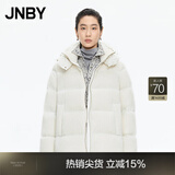 江南布衣（JNBY）【白月光】商场同款25冬新品羽绒服A型宽松侧拉链5X0C10110 100/本白（批次一） L