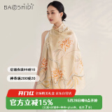 宝石蝶真丝丝巾女100%桑蚕丝旗袍披肩围巾女妈妈生日礼物女礼盒/浅夏1