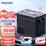 飞利浦（PHILIPS）车载压缩机制冷冰箱 车家两用12V24V冷冻冷藏TB7501 户外家居用品