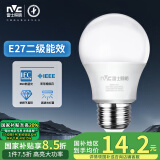 雷士（NVC）LED灯泡球泡e27大螺口大功率光源节能12瓦暖白光3只装 二级能效