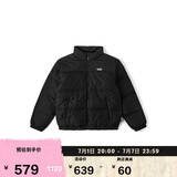 VANS范斯官方 男女情侣羽绒夹克立领经典LOGO 黑色   XL 