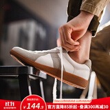 马登工装经典复古德训鞋男低帮休闲鞋潮流运动训练小白鞋平底男士板鞋 灰色 【通勤百搭/夏季阿甘男鞋】 42 (260mm) 男码