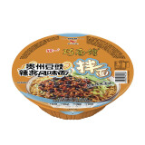 统一巧面馆 贵州豆鼓辣酱风味拌面 碗装 110g*12碗  整箱干拌面方便面