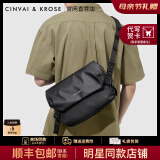 CinvaiKrose官网斜挎包男士背包2025款大容量小挎包单肩包生日520情人节礼物 黑色【生日礼物可代写心意贺卡】