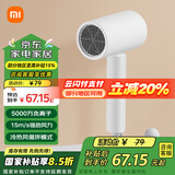 小米（MI）米家高速吹风机H101家用多种吹发模式小巧可折叠负离子护发双重过保护七夕礼物推荐 米家吹风机 H101 白色