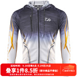 达亿瓦（DAIWA） 新款 一击防晒服 防紫外线钓鱼防晒衣衣夏季冰丝透气长裤 春夏 连帽款防晒上衣 黑色 L