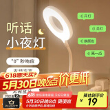 大头人（datouren）声控小夜灯智能语音灯床头灯卧室夜灯婴儿氛围灯控制感应灯小台风