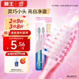 狮王（Lion）细齿洁晶彩软毛牙刷小巧刷头细致护龈呵护口腔2支装