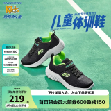 Skechers斯凯奇儿童运动鞋春秋女童魔术贴休闲鞋中大童轻质跑步鞋303601L 403732L黑色/蓝色/柠檬色/BBLM 34