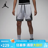 Jordan耐克男运动短裤 夏季AJ梭织休闲裤 速干透气 DX1488-100 白/黑L
