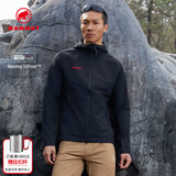 猛犸象（MAMMUT）【红标】Macun 2.0 男士户外防风防泼水连帽夹克外套软壳 黑色 M