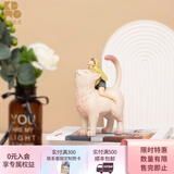 可米生活白夜童话客厅玄关办公室桌面装饰摆件轻奢潮玩摆件女友节日礼物 白夜童话-猫将军-小