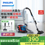 飞利浦（PHILIPS）家用吸尘器卧式手持大功率强力除螨吸毛吸灰吸尘器FC9351