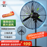 华生（Wahson）工业风扇电风扇强力超大落地扇大风力工厂车间工业扇商用扇牛角扇交流定频工业电风扇FL-75加强版A
