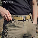 Tasmanian TigerTT塔虎腰带弹力内腰带快拆金属扣户外扩展腰封轻量化耐磨皮带男 狼棕色 120cm 均码