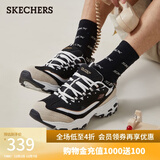 斯凯奇（Skechers）熊猫鞋黑白金休闲运动厚底增高经典复古季66666228 男款/黑色/金色/BKGD 42.5