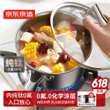 京东京造纯钛奶锅不粘锅家用煎煮汤锅泡面锅宝宝辅食锅燃气电磁炉通用20cm