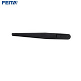 FEITA 防静电塑料镊子黑色碳纤维硬塑胶镊子无尘室LED行业手动镊子工具 93305防静电塑胶镊子 平头