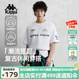 卡帕（Kappa）背靠背运动短袖男款纯棉2025新款夏季情侣t恤男士半袖K0EX2TD01D